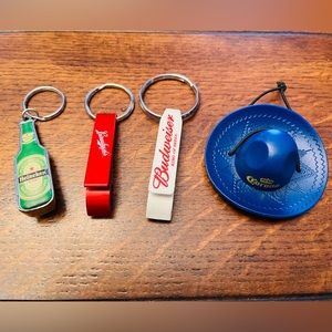 🍺 Group of beer bottle openers/ beer key rings 🍺